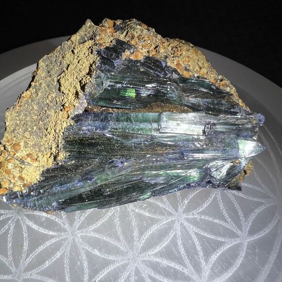 Rare Natural Raw Vivianite Crystal Specimen on Matrix - Picture 7 of 14